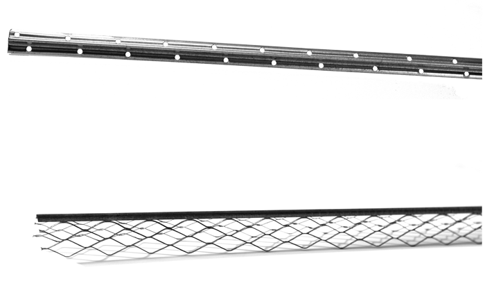 Slika metalnog profila i kutnika za žbukanje.