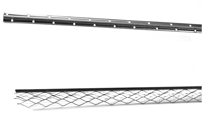 Slika metalnog profila i kutnika za žbukanje.