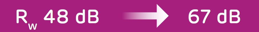 RW 48 -> 67 dB