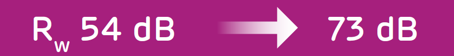 RW 54 -> 73 dB